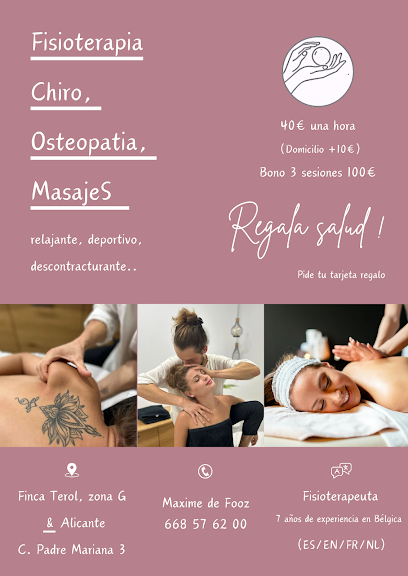 Fisio Masajista Quiro Osteo – Maxime De Fooz (Es/En/Nl/Fr)