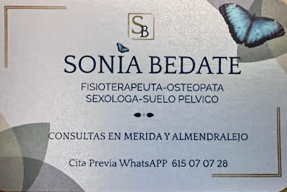 Sonia Bedate. Fisioterapia-Osteopatía-Sexología-Suelo Pélvico